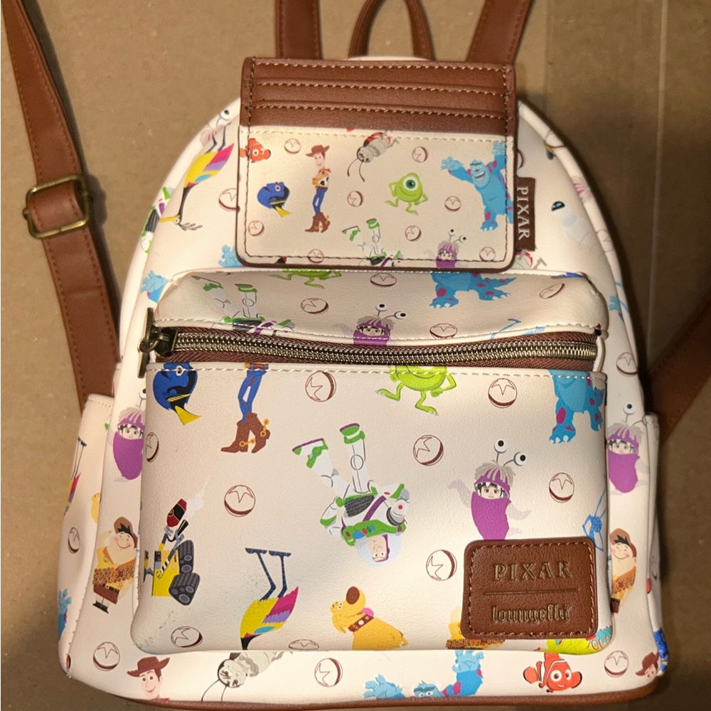 Loungefly Pixar Character Backpack w/ Matching Card Holder